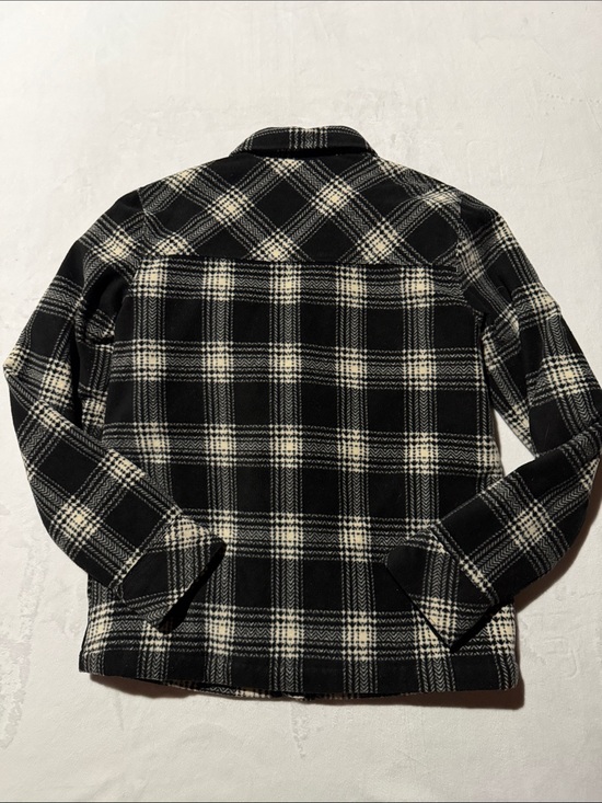 Volcom Jackets & Blazers - Volcano Black & Cream Plaid Snap-Front Shacket lined